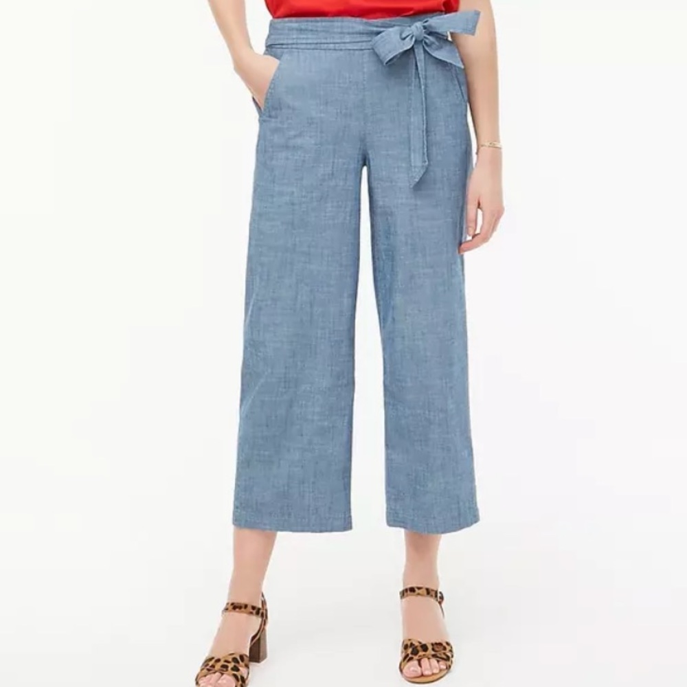J. Crew Factory Bow Chambray Pants Jean